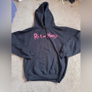 Ripple Junction Black Hoodie with Light Pink Logo